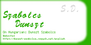 szabolcs dunszt business card